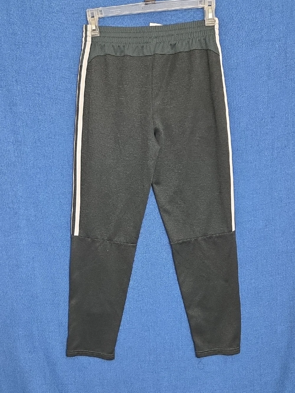 Adidas Charcoal Gray Joggers with White Side Stripes